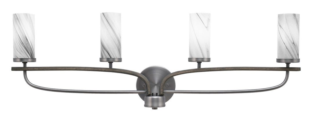 Toltec Monterey 2914-GPDW-802 Bath Vanity Light 33 in. wide - Graphite & Painted Distressed Wood-look