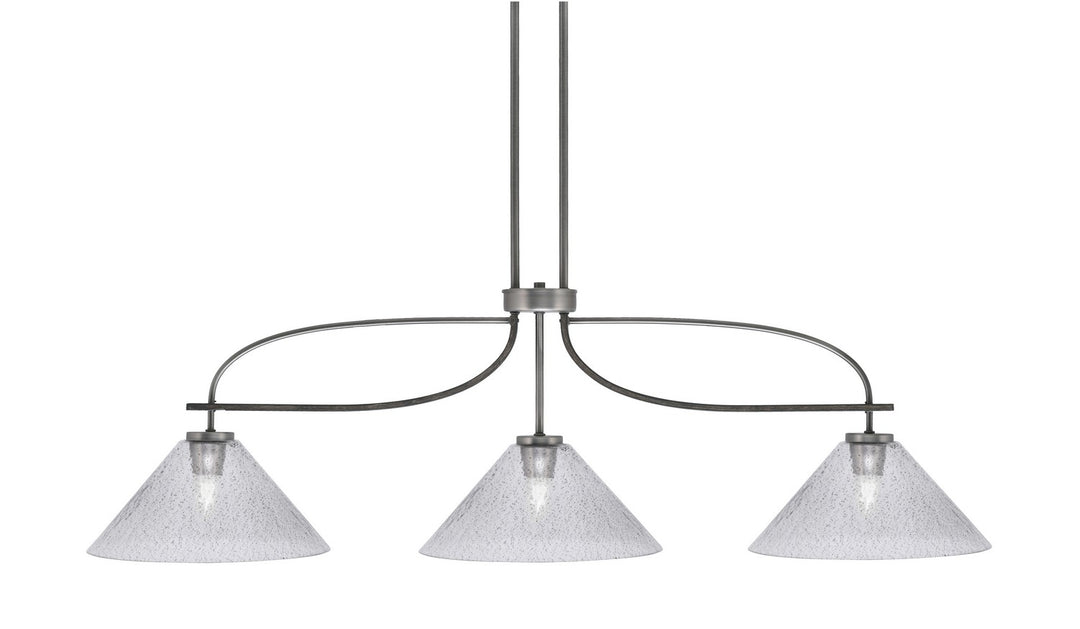 Toltec Monterey 2936-GPDW-2122 Pendant Light - Graphite & Painted Distressed Wood-look
