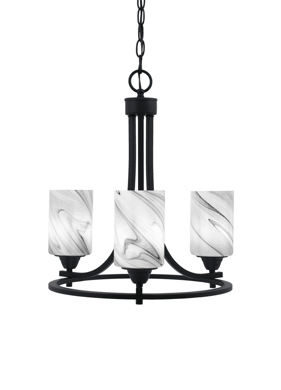 Toltec Paramount 3403-MB-3009 Chandelier Light - Matte Black