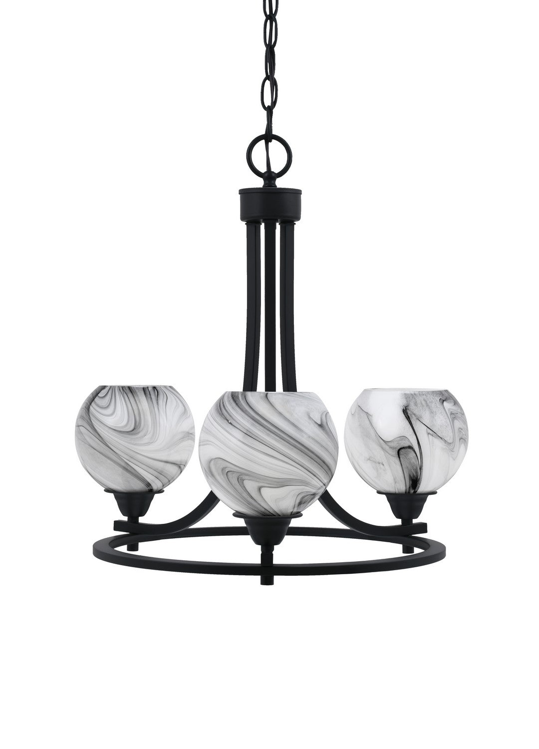 Toltec Paramount 3403-MB-4109 Chandelier Light - Matte Black