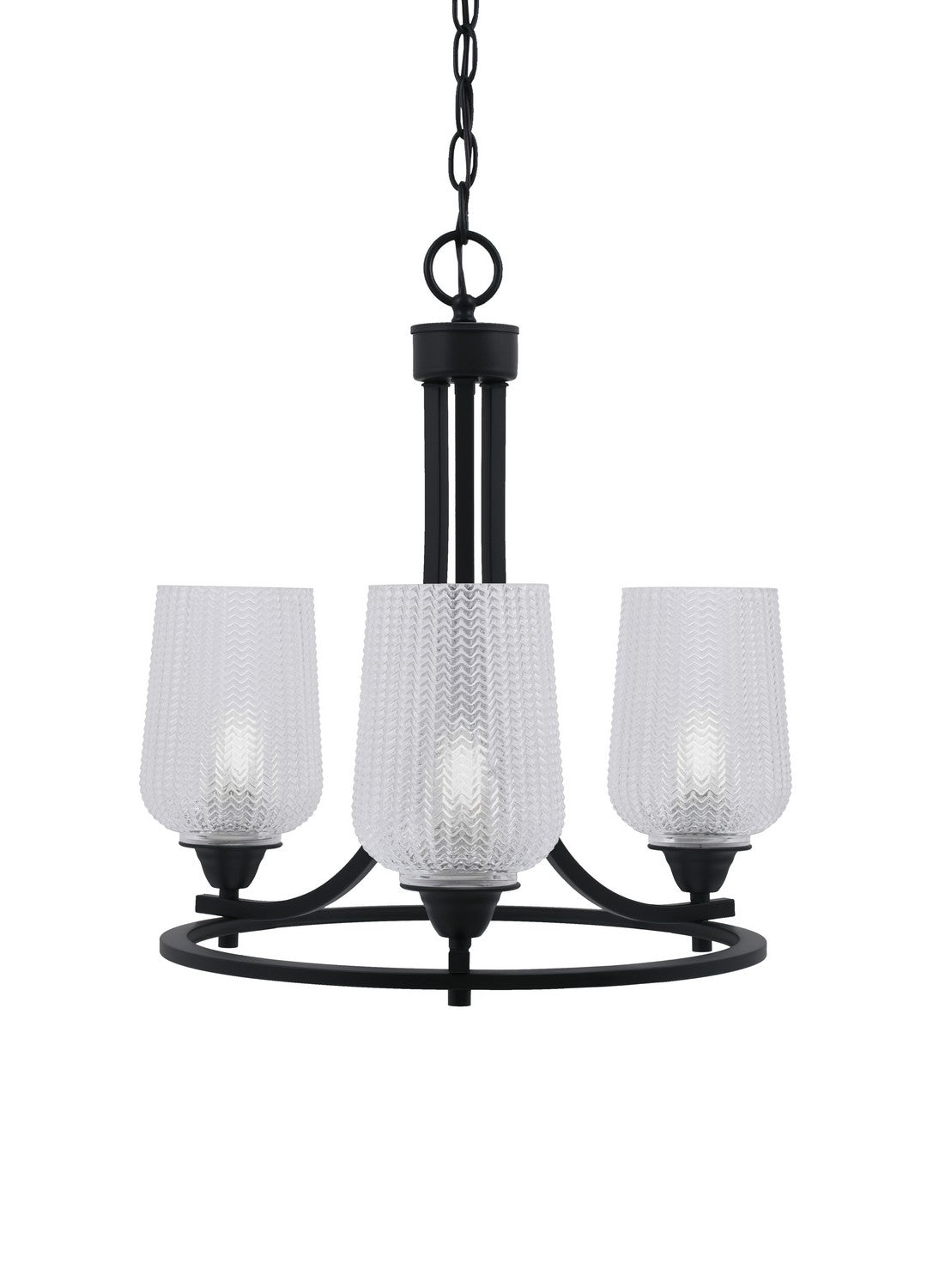 Toltec Paramount 3403-MB-4250 Chandelier Light - Matte Black