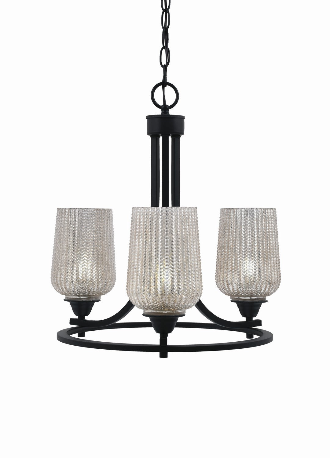 Toltec Paramount 3403-MB-4253 Chandelier Light - Matte Black