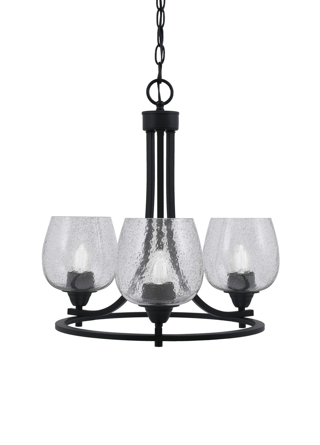 Toltec Paramount 3403-MB-4812 Chandelier Light - Matte Black