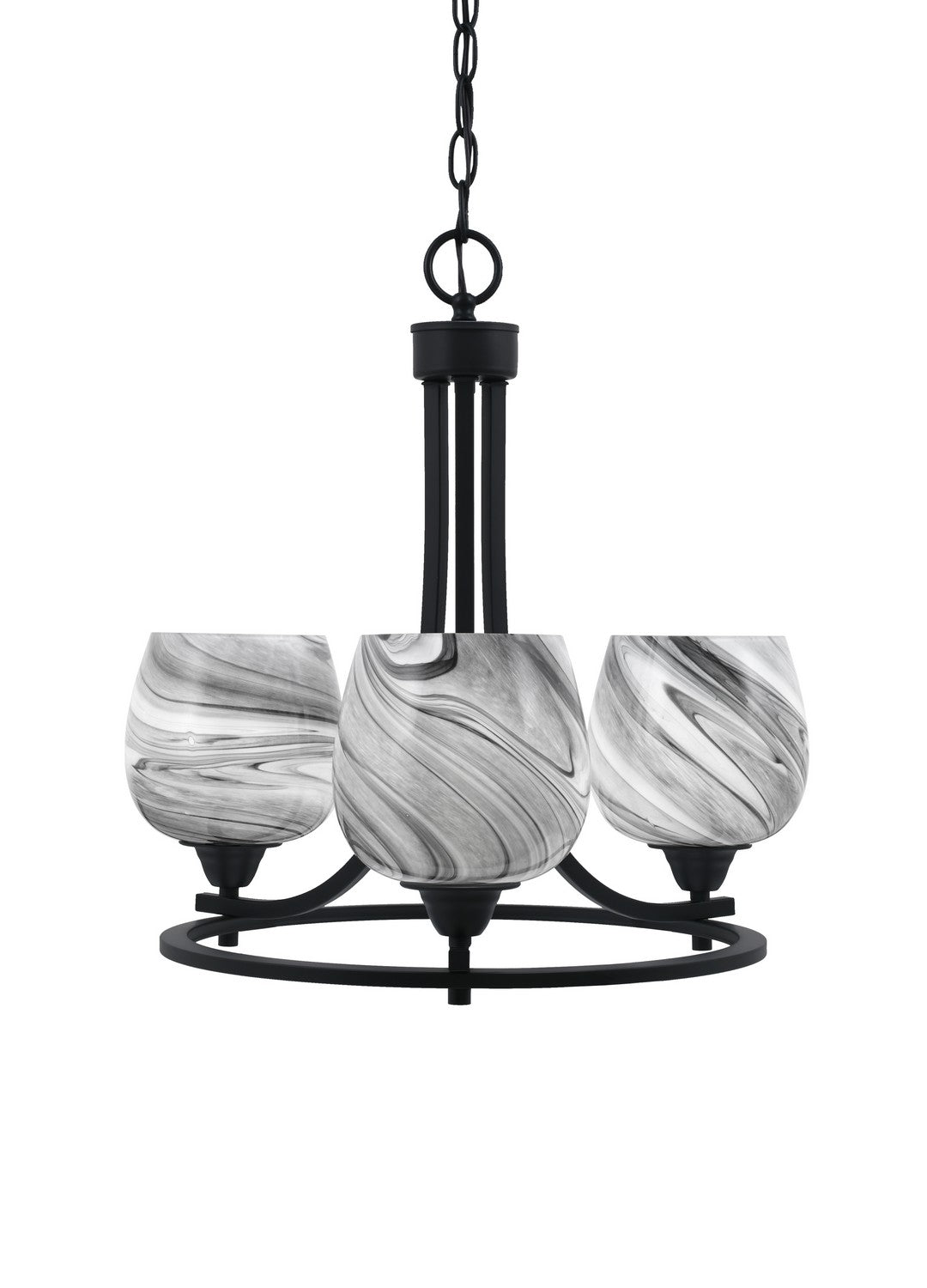 Toltec Paramount 3403-MB-4819 Chandelier Light - Matte Black