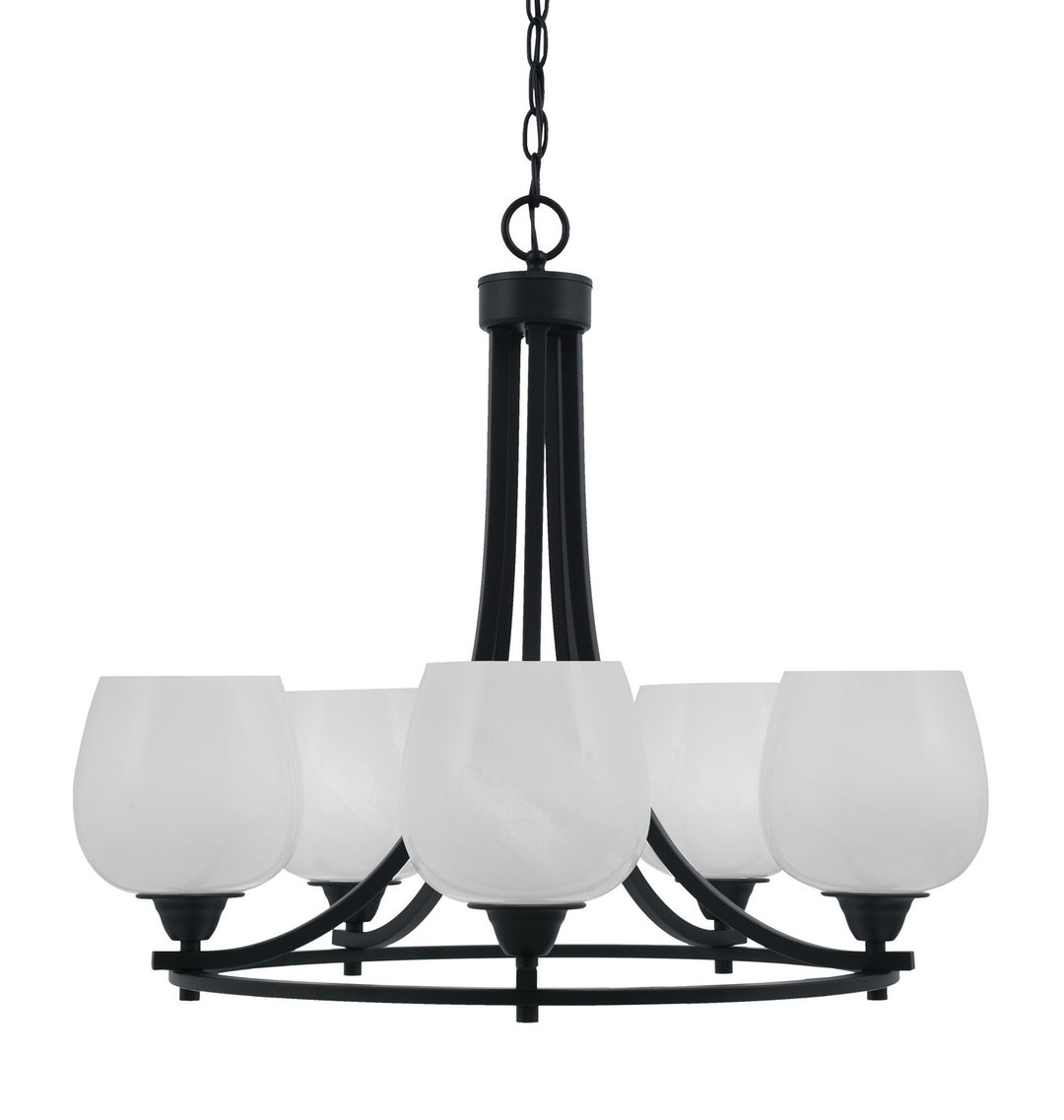 Toltec Paramount 3405-MB-4811 Chandelier Light - Matte Black