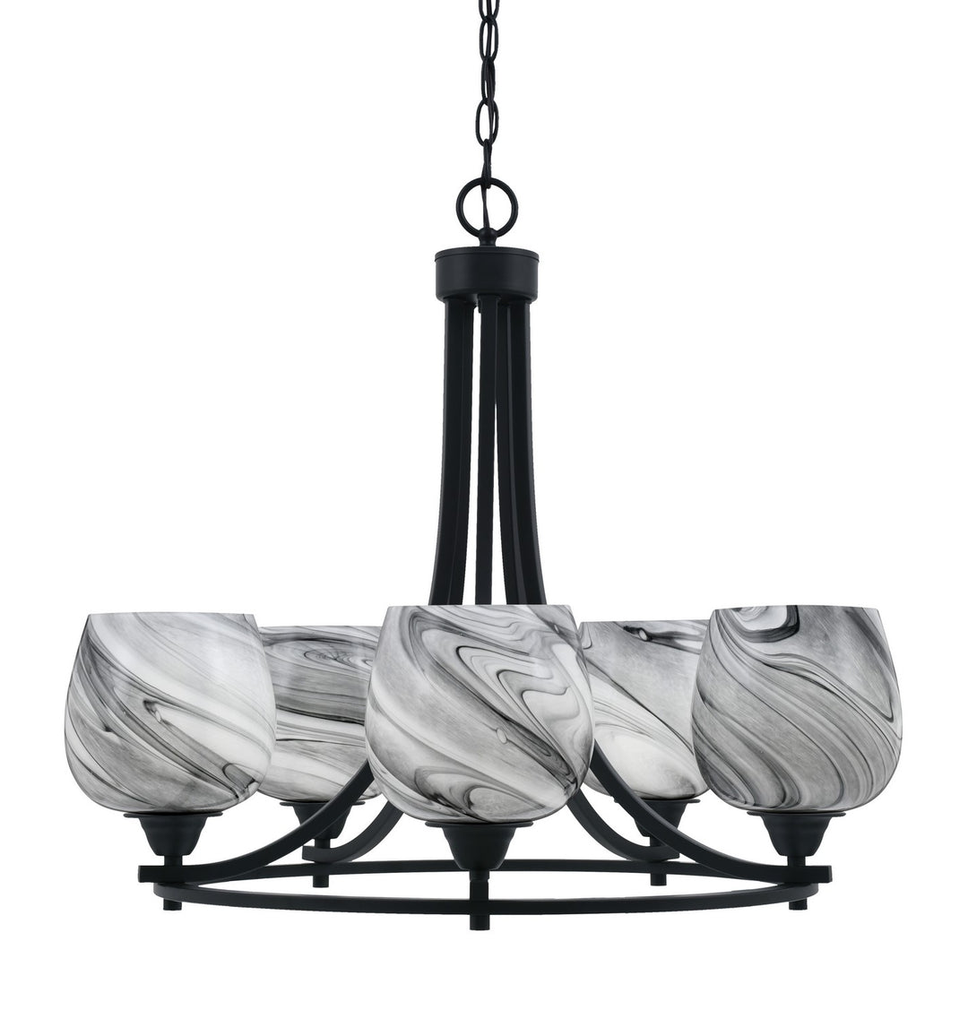 Toltec Paramount 3405-MB-4819 Chandelier Light - Matte Black