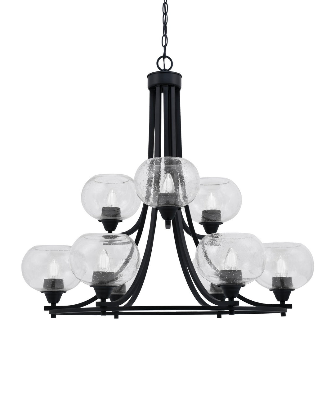 Toltec Paramount 3409-MB-202 Chandelier Light - Matte Black