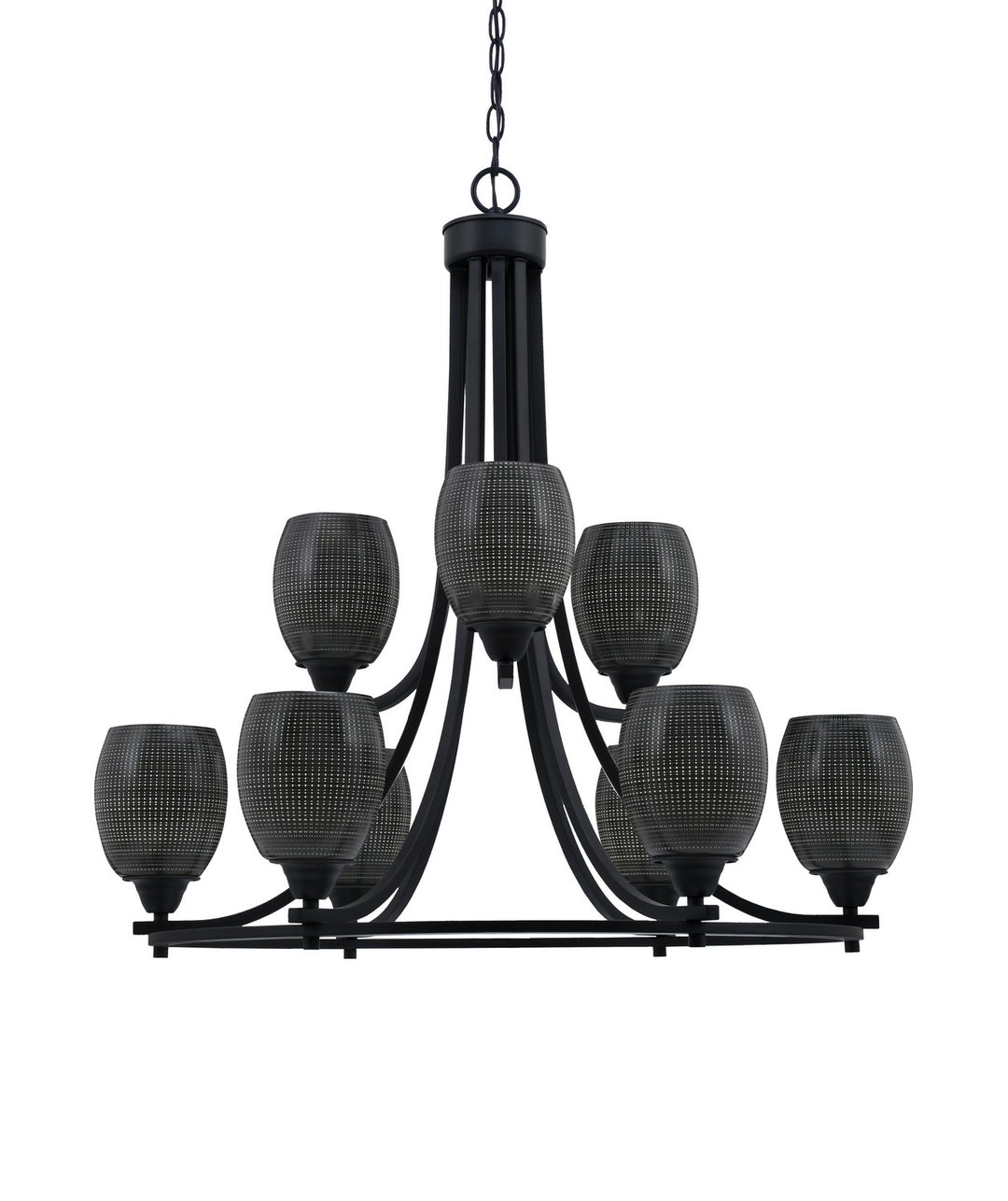 Toltec Paramount 3409-MB-4029 Chandelier Light - Matte Black