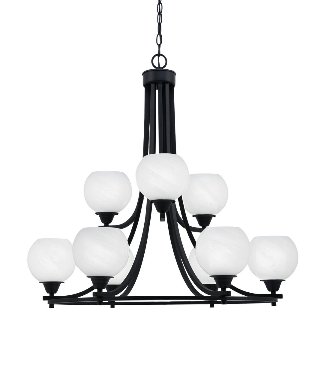 Toltec Paramount 3409-MB-4101 Chandelier Light - Matte Black