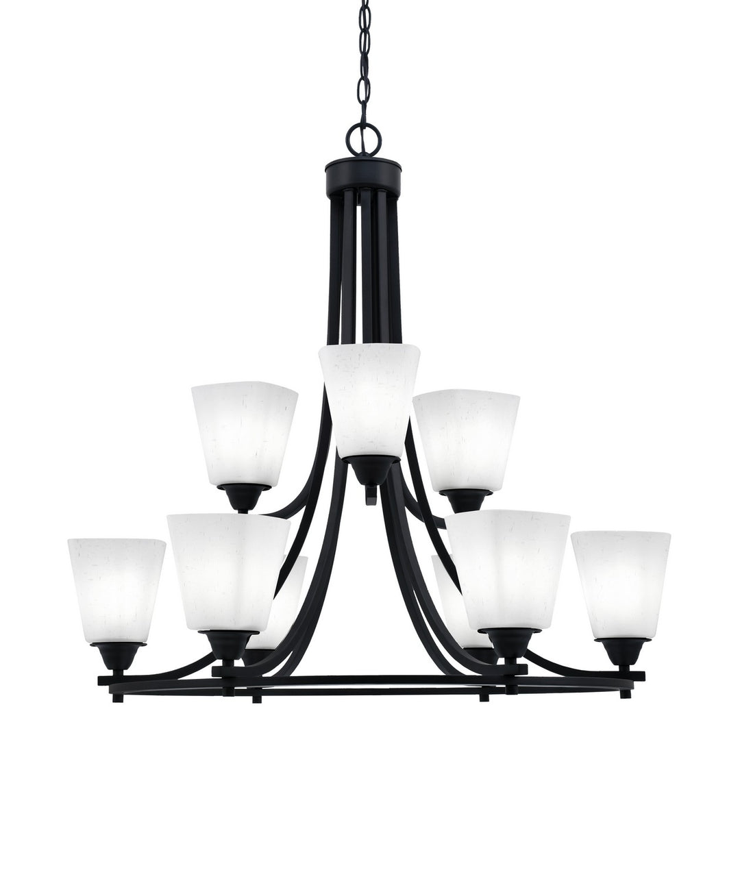 Toltec Paramount 3409-MB-460 Chandelier Light - Matte Black