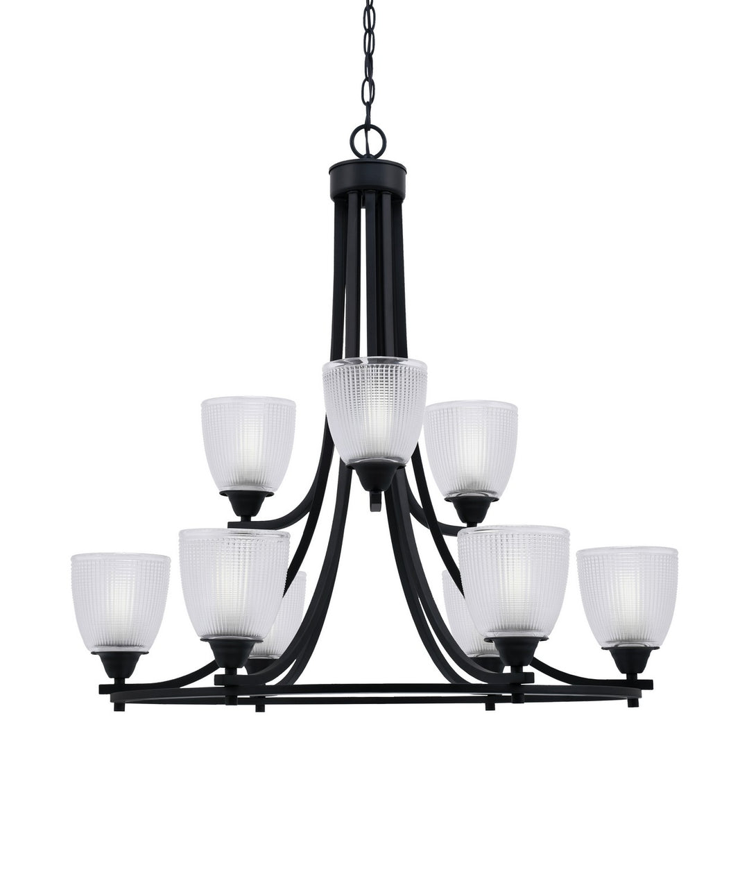 Toltec Paramount 3409-MB-500 Chandelier Light - Matte Black
