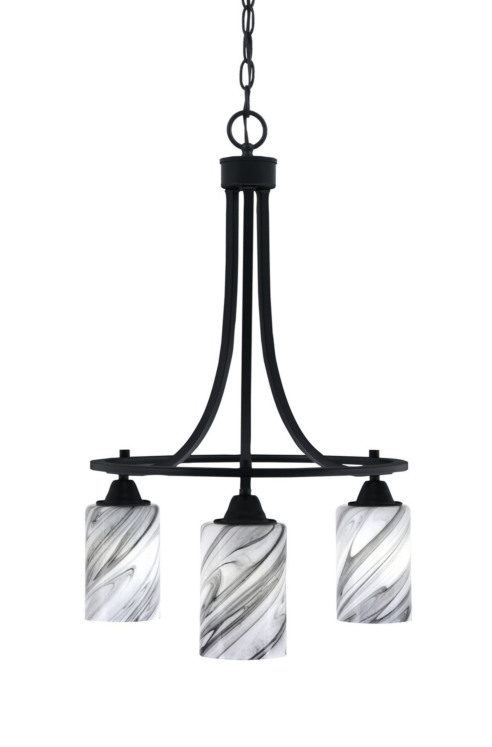 Toltec Paramount 3413-MB-3009 Chandelier Light - Matte Black