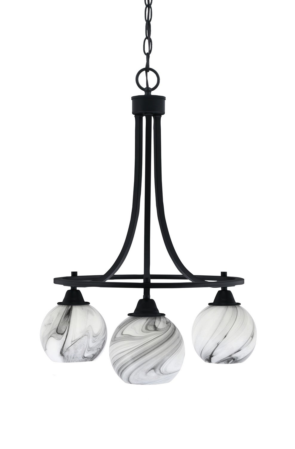 Toltec Paramount 3413-MB-4109 Chandelier Light - Matte Black