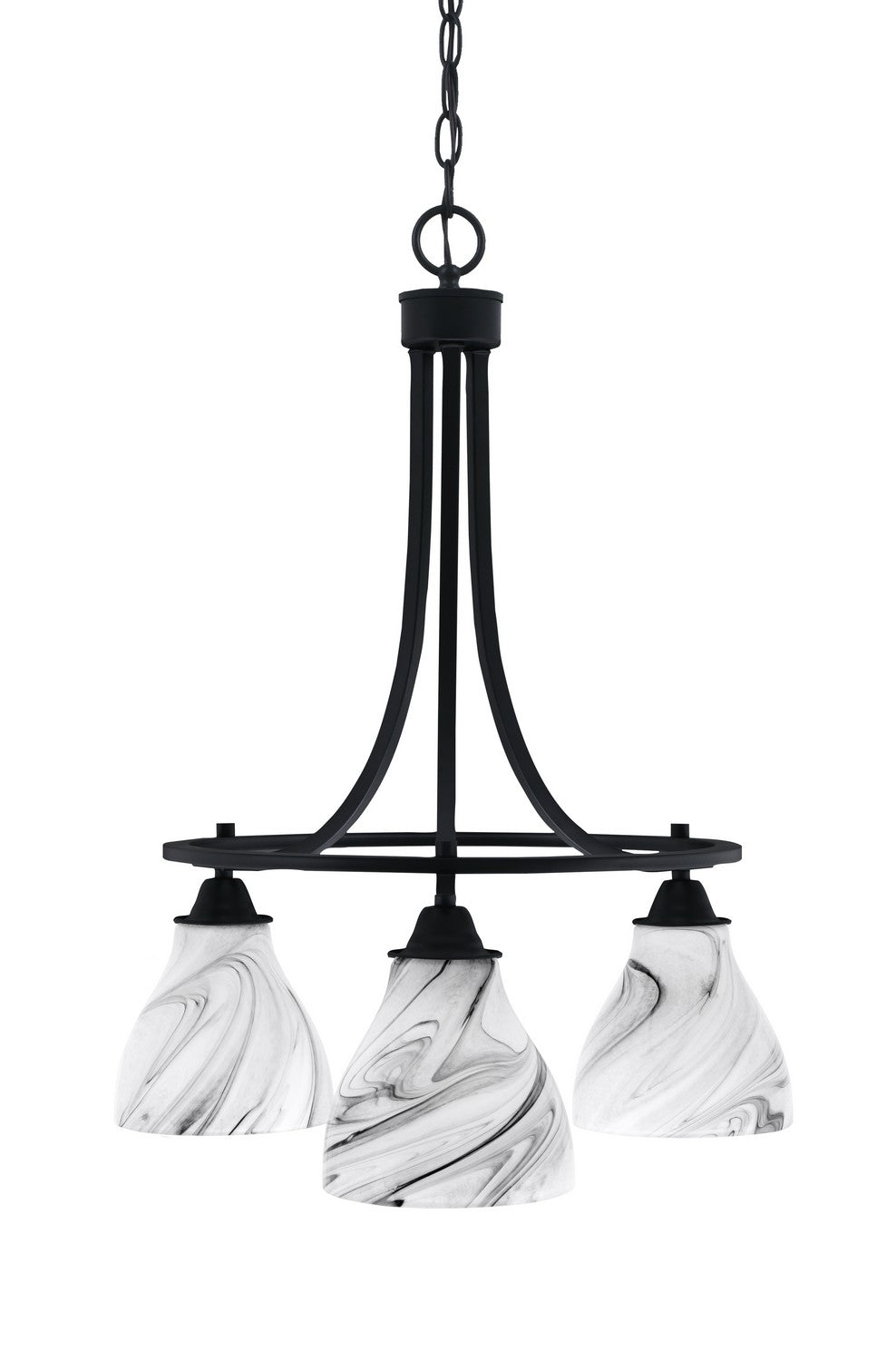 Toltec Paramount 3413-MB-4769 Chandelier Light - Matte Black
