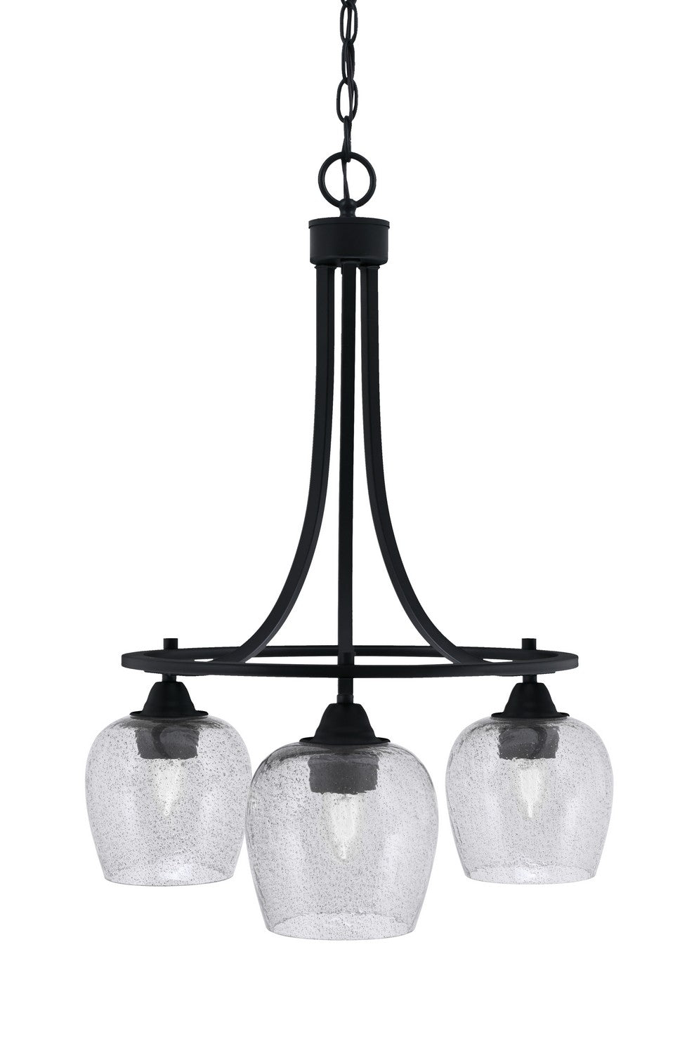 Toltec Paramount 3413-MB-4812 Chandelier Light - Matte Black
