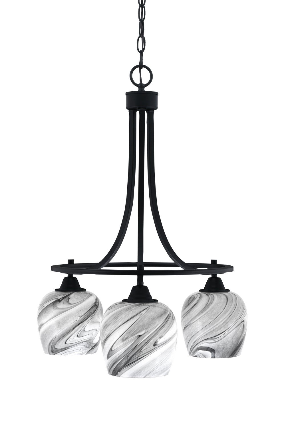 Toltec Paramount 3413-MB-4819 Chandelier Light - Matte Black