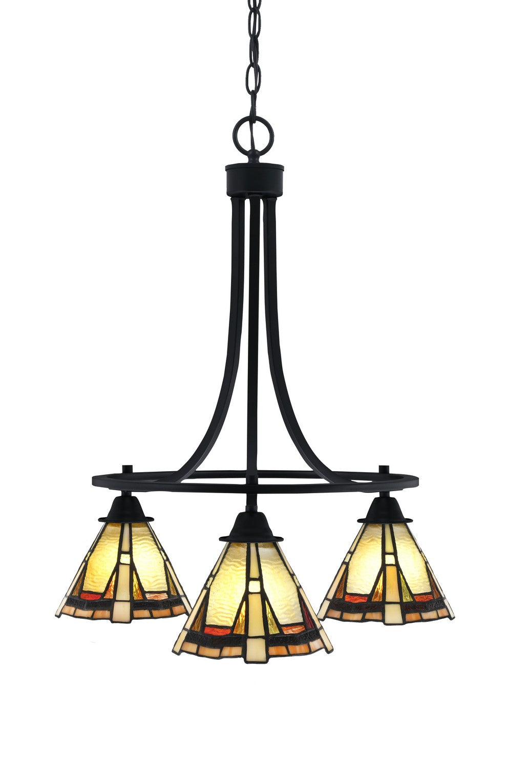 Toltec Paramount 3413-MB-9345 Chandelier Light - Matte Black