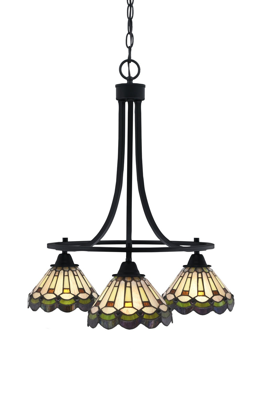 Toltec Paramount 3413-MB-9395 Chandelier Light - Matte Black