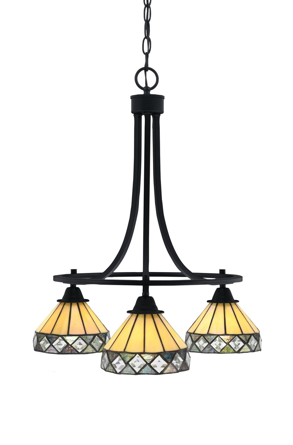 Toltec Paramount 3413-MB-9405 Chandelier Light - Matte Black