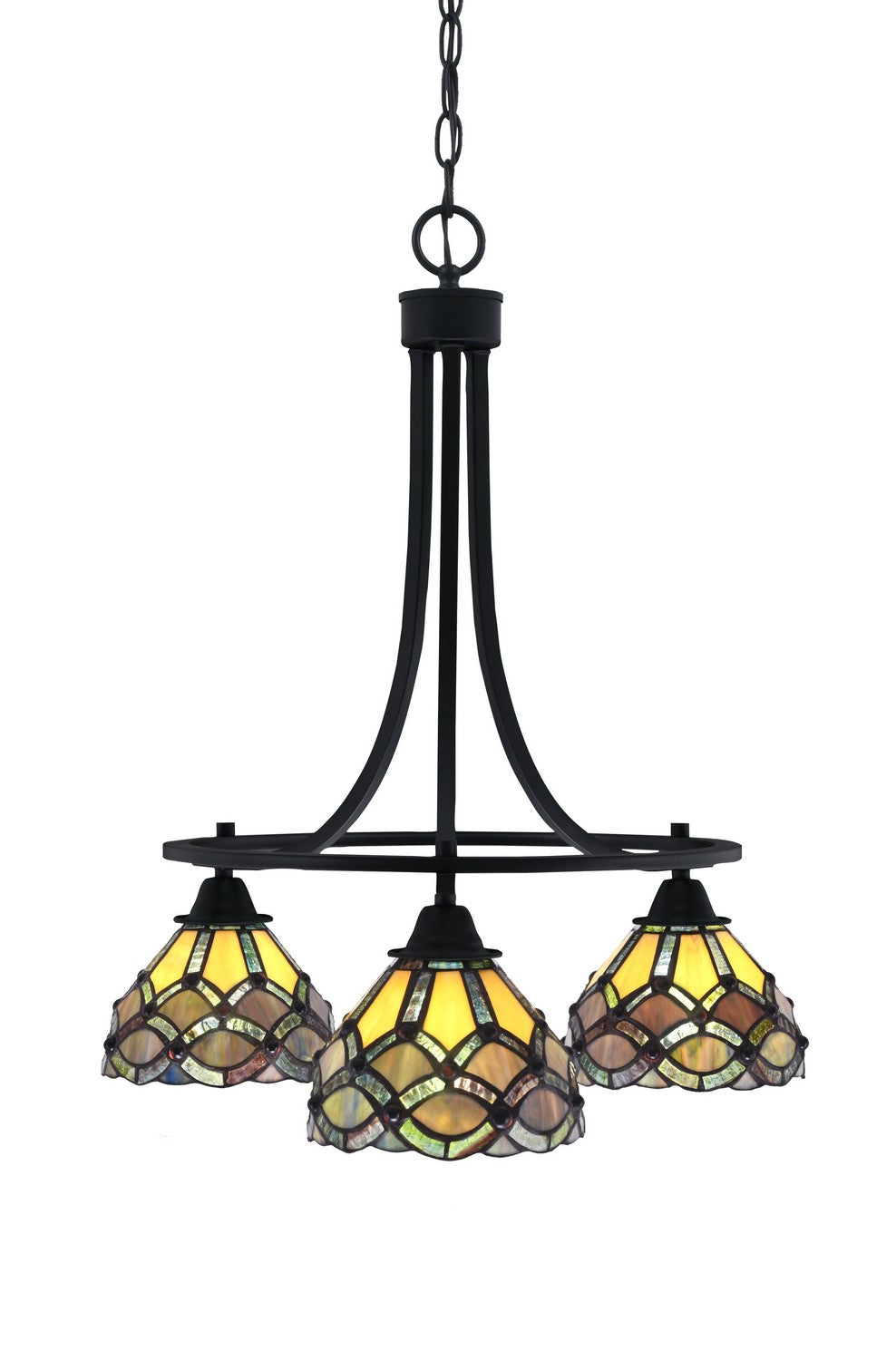 Toltec Paramount 3413-MB-9435 Chandelier Light - Matte Black
