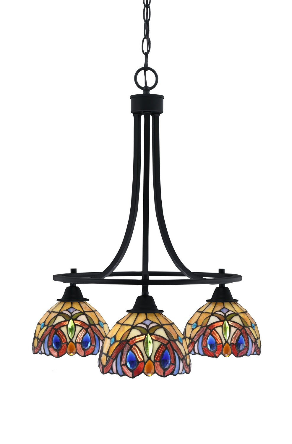 Toltec Paramount 3413-MB-9445 Chandelier Light - Matte Black
