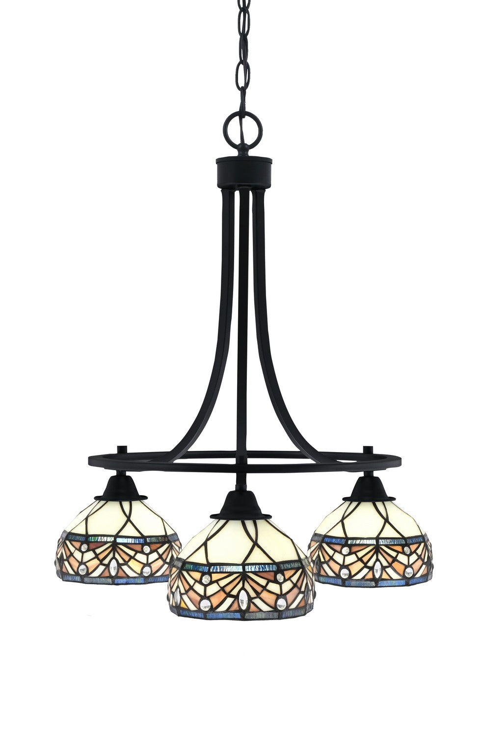 Toltec Paramount 3413-MB-9485 Chandelier Light - Matte Black