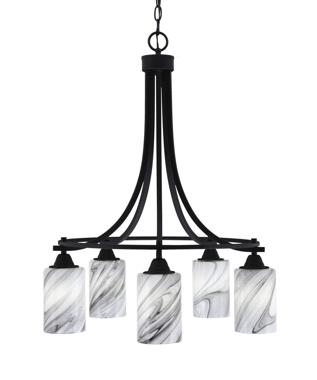 Toltec Paramount 3415-MB-3009 Chandelier Light - Matte Black