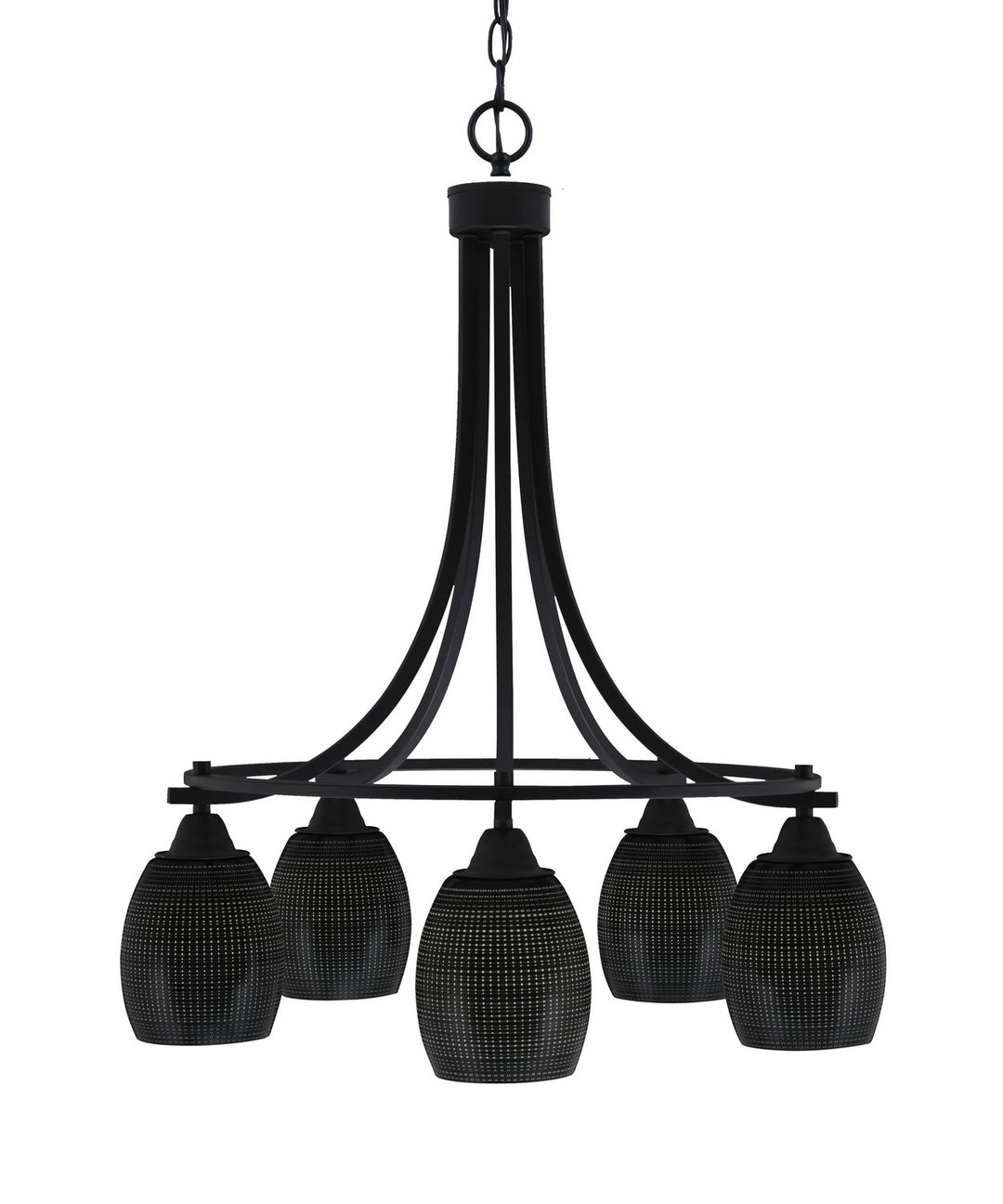 Toltec Paramount 3415-MB-4029 Chandelier Light - Matte Black