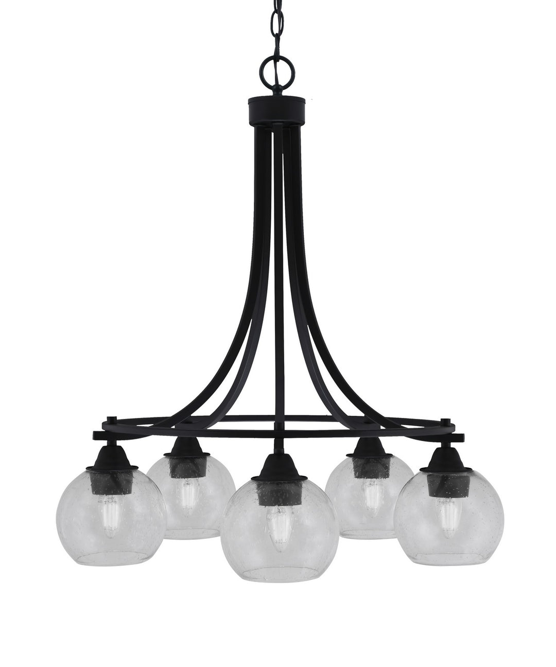 Toltec Paramount 3415-MB-4100 Chandelier Light - Matte Black