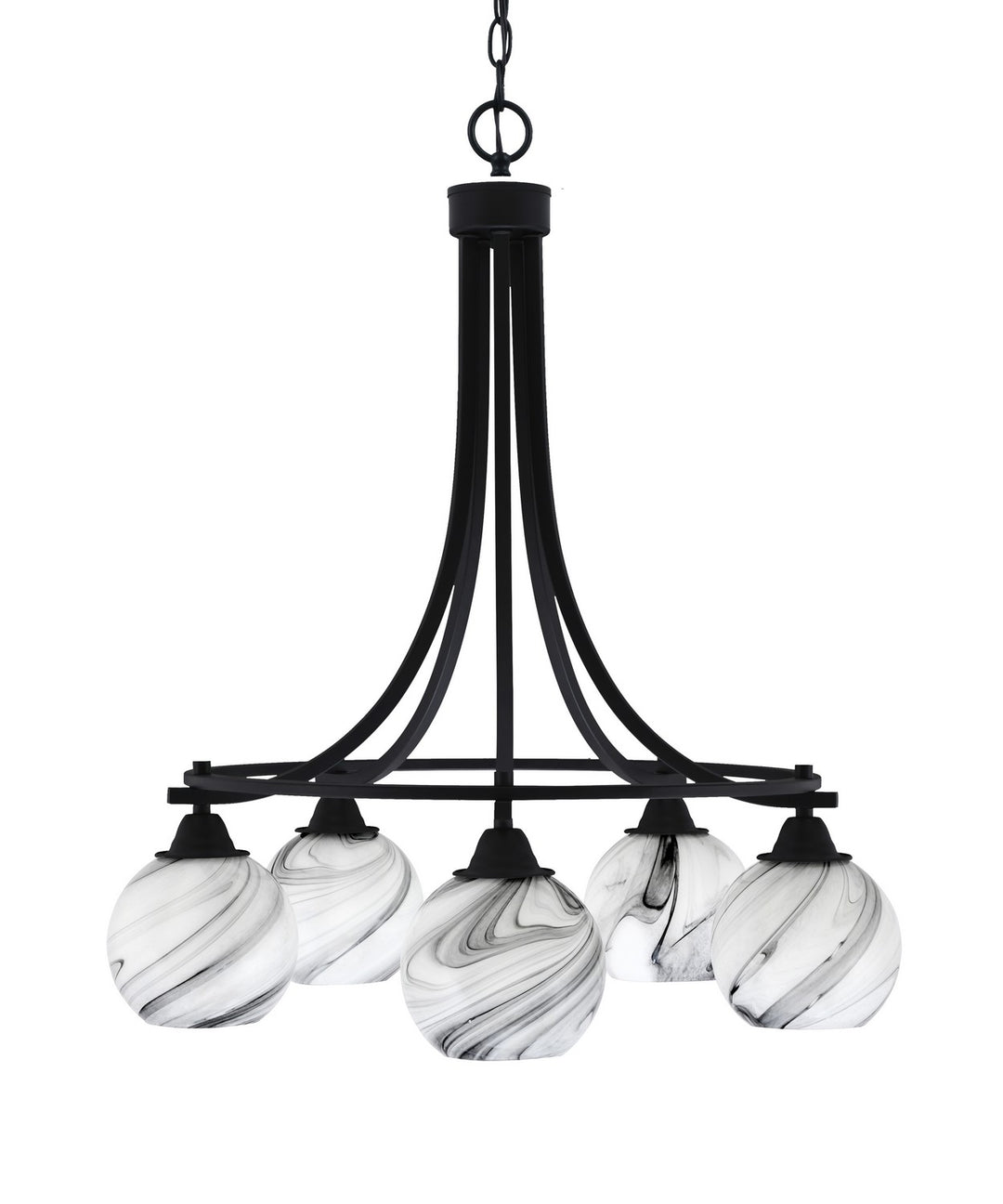 Toltec Paramount 3415-MB-4109 Chandelier Light - Matte Black