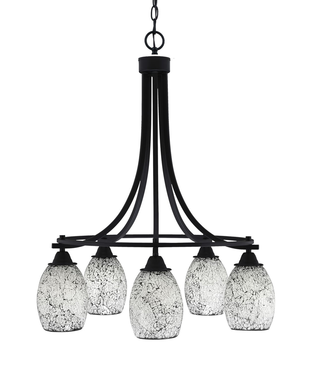 Toltec Paramount 3415-MB-4165 Chandelier Light - Matte Black
