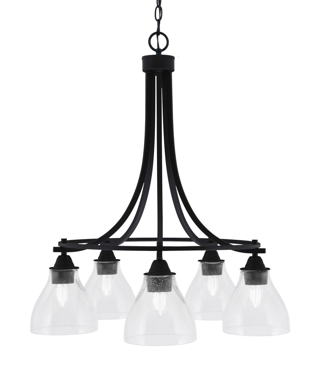 Toltec Paramount 3415-MB-4760 Chandelier Light - Matte Black
