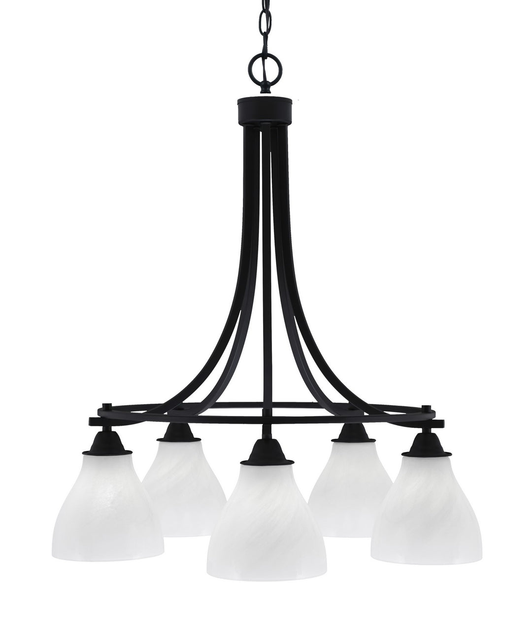 Toltec Paramount 3415-MB-4761 Chandelier Light - Matte Black