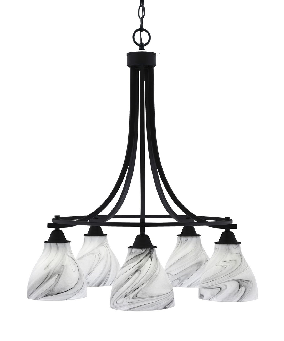 Toltec Paramount 3415-MB-4769 Chandelier Light - Matte Black