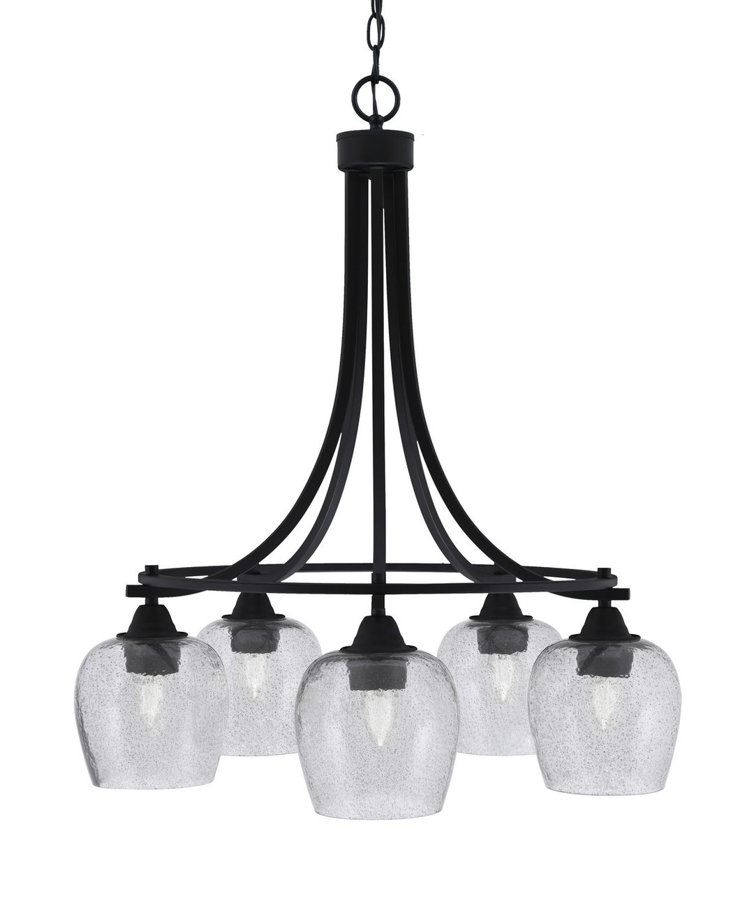 Toltec Paramount 3415-MB-4812 Chandelier Light - Matte Black