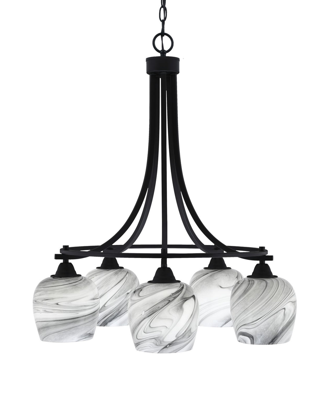 Toltec Paramount 3415-MB-4819 Chandelier Light - Matte Black
