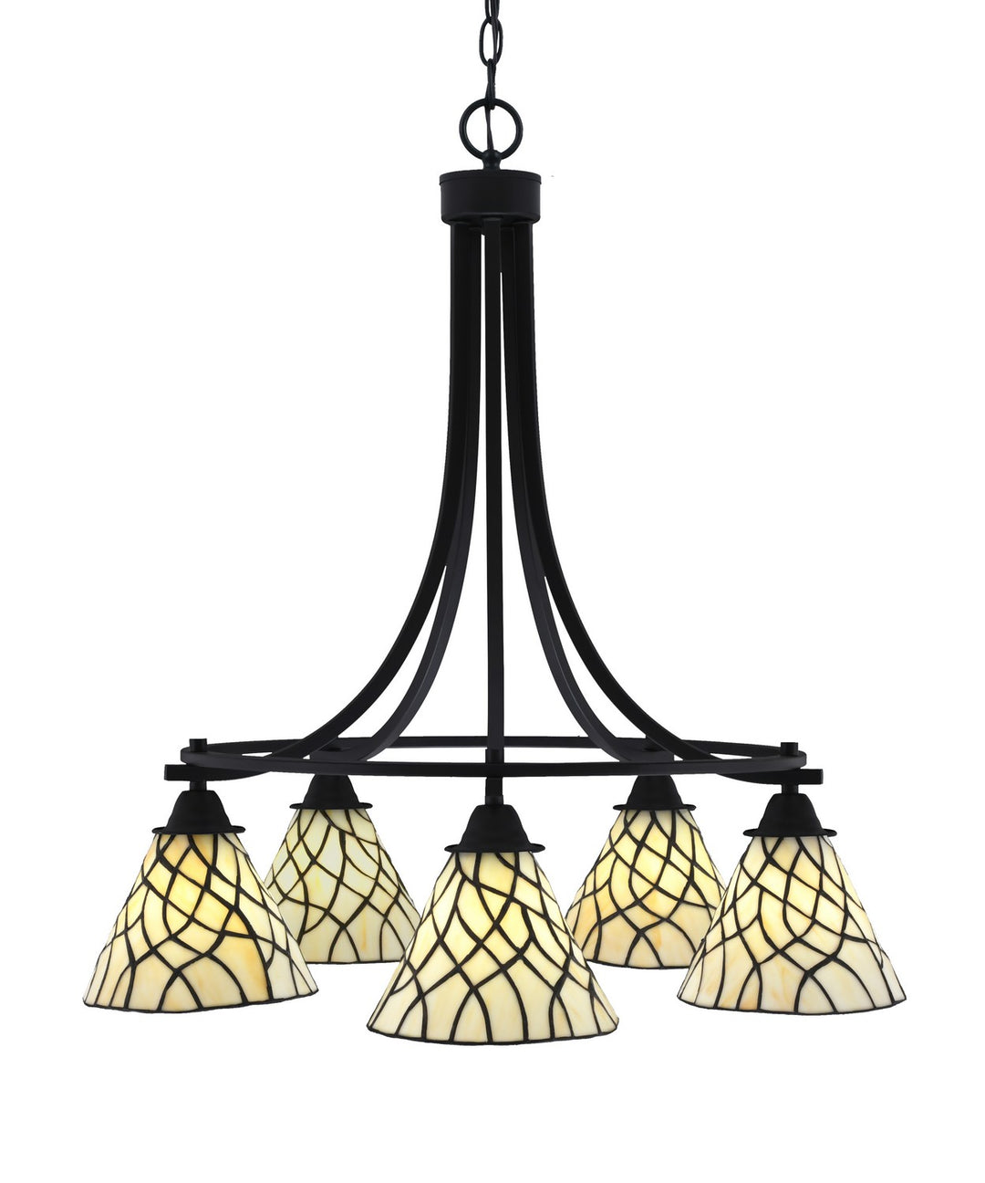 Toltec Paramount 3415-MB-9115 Chandelier Light - Matte Black