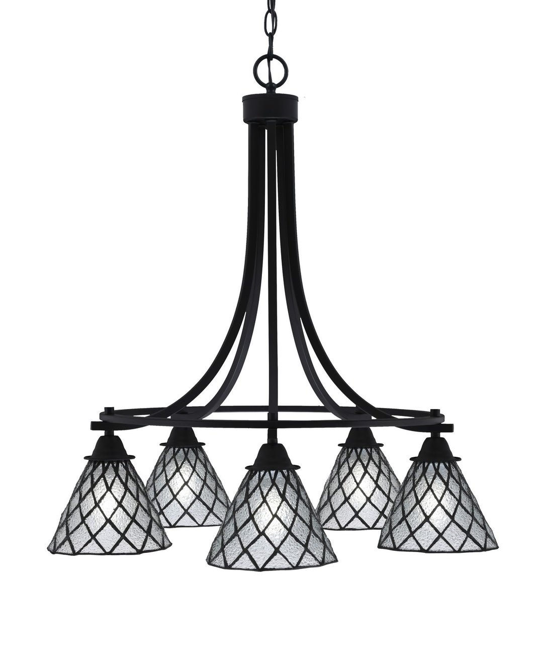 Toltec Paramount 3415-MB-9185 Chandelier Light - Matte Black