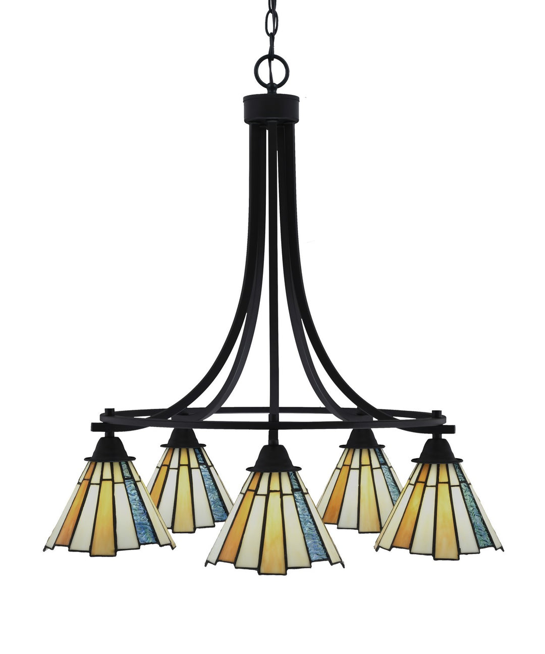 Toltec Paramount 3415-MB-9335 Chandelier Light - Matte Black