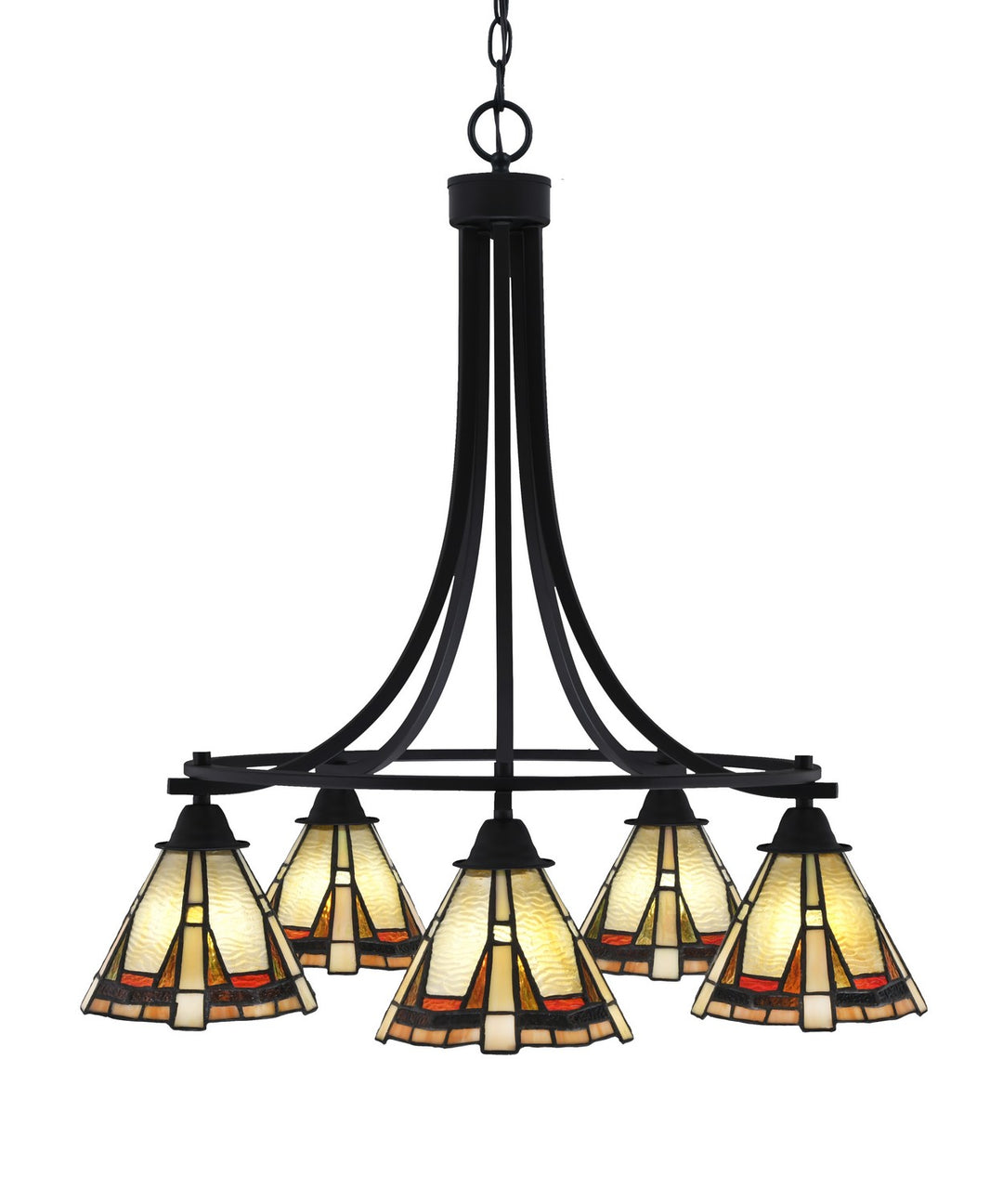 Toltec Paramount 3415-MB-9345 Chandelier Light - Matte Black