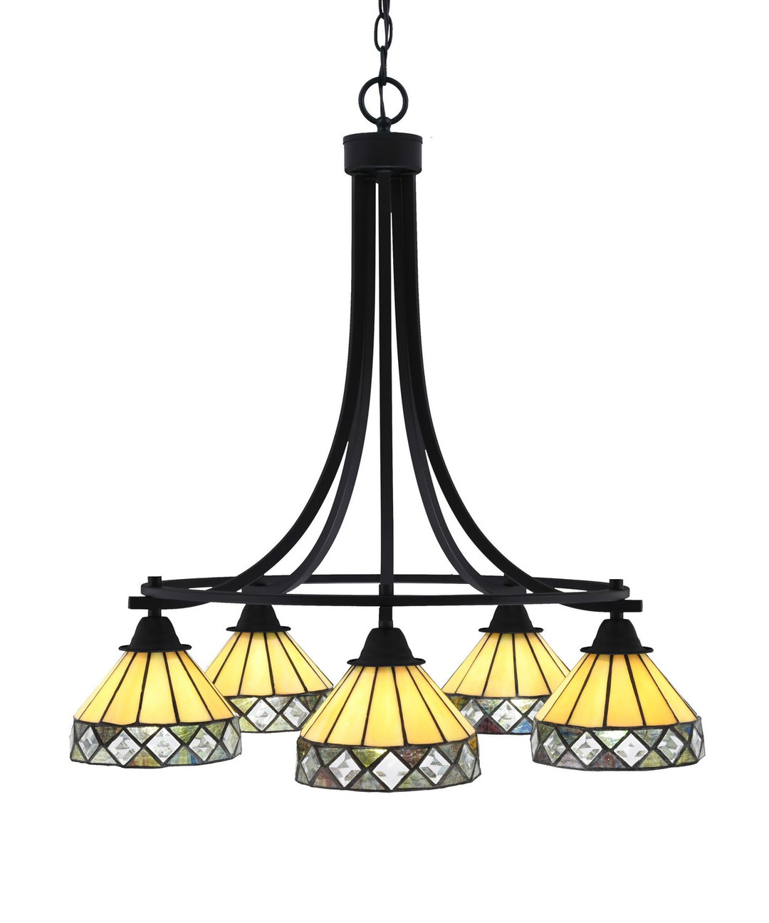 Toltec Paramount 3415-MB-9405 Chandelier Light - Matte Black