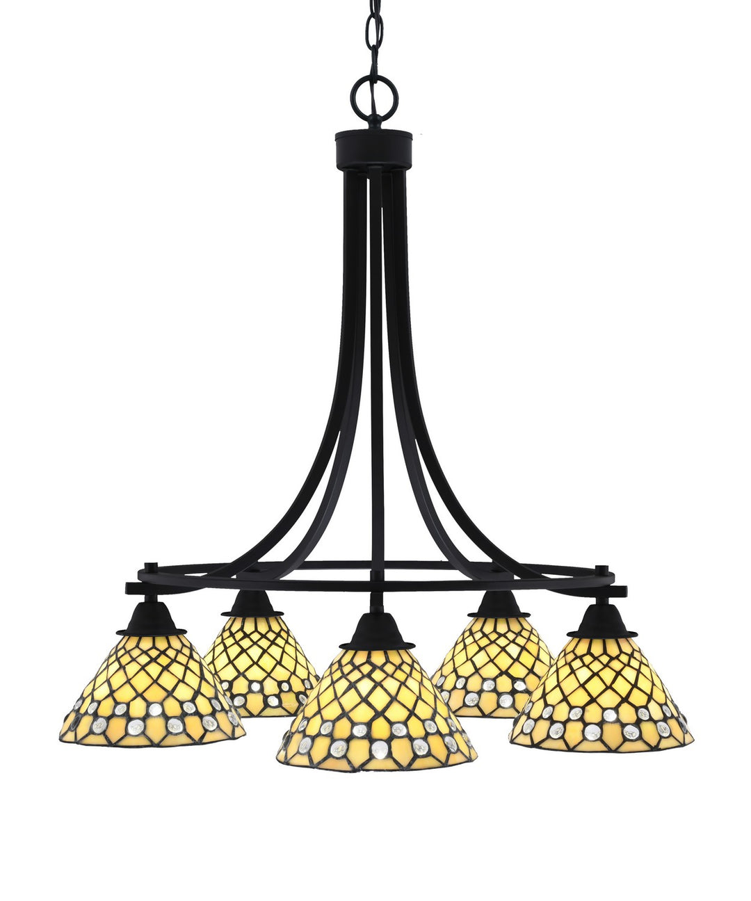 Toltec Paramount 3415-MB-9415 Chandelier Light - Matte Black