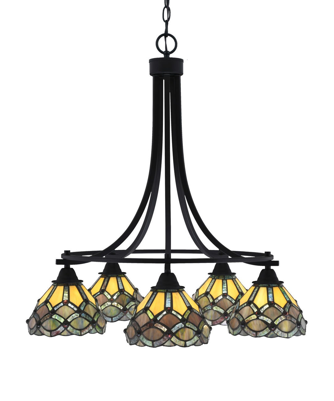 Toltec Paramount 3415-MB-9435 Chandelier Light - Matte Black