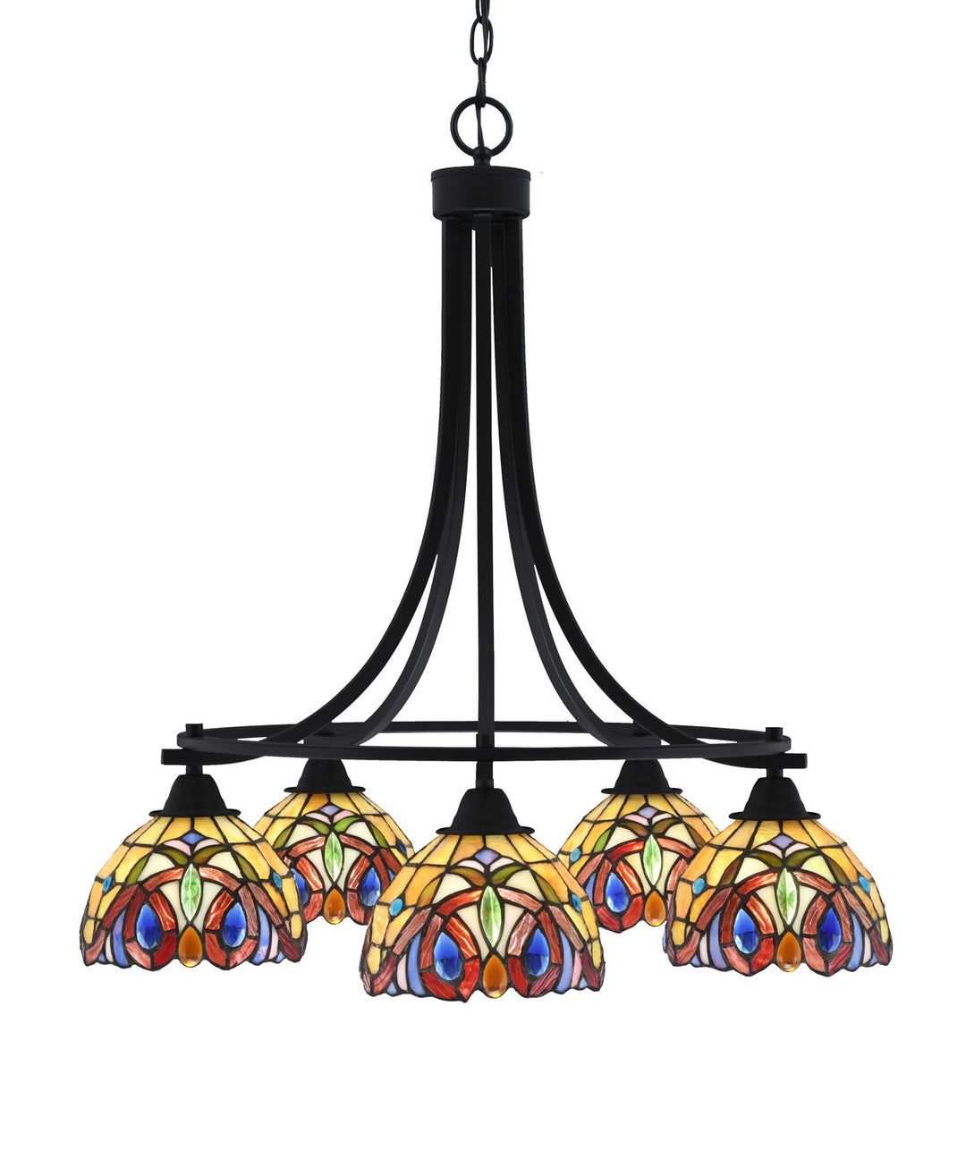 Toltec Paramount 3415-MB-9445 Chandelier Light - Matte Black
