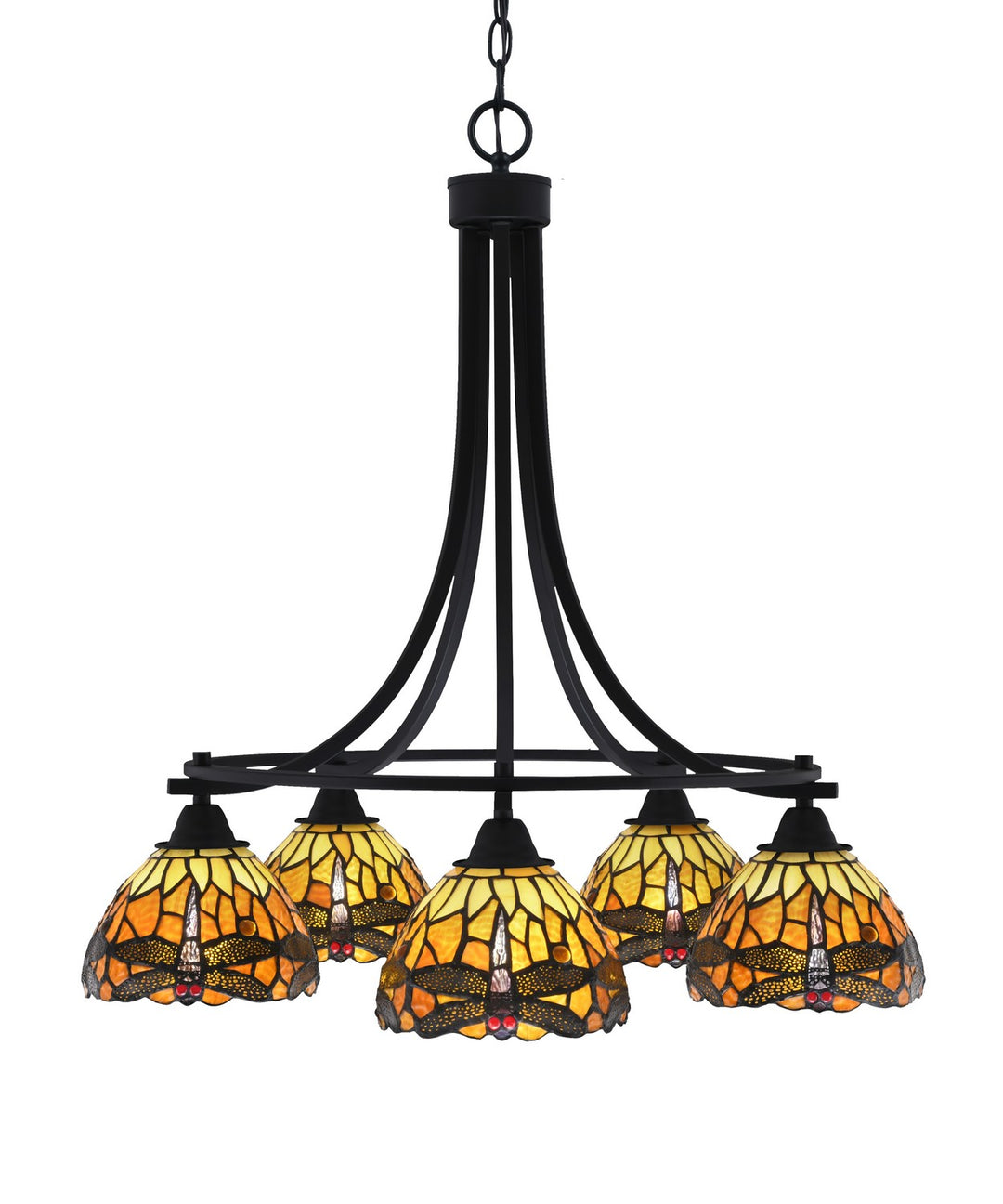 Toltec Paramount 3415-MB-9465 Chandelier Light - Matte Black