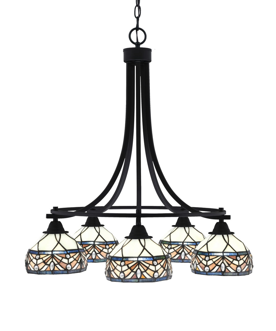 Toltec Paramount 3415-MB-9485 Chandelier Light - Matte Black