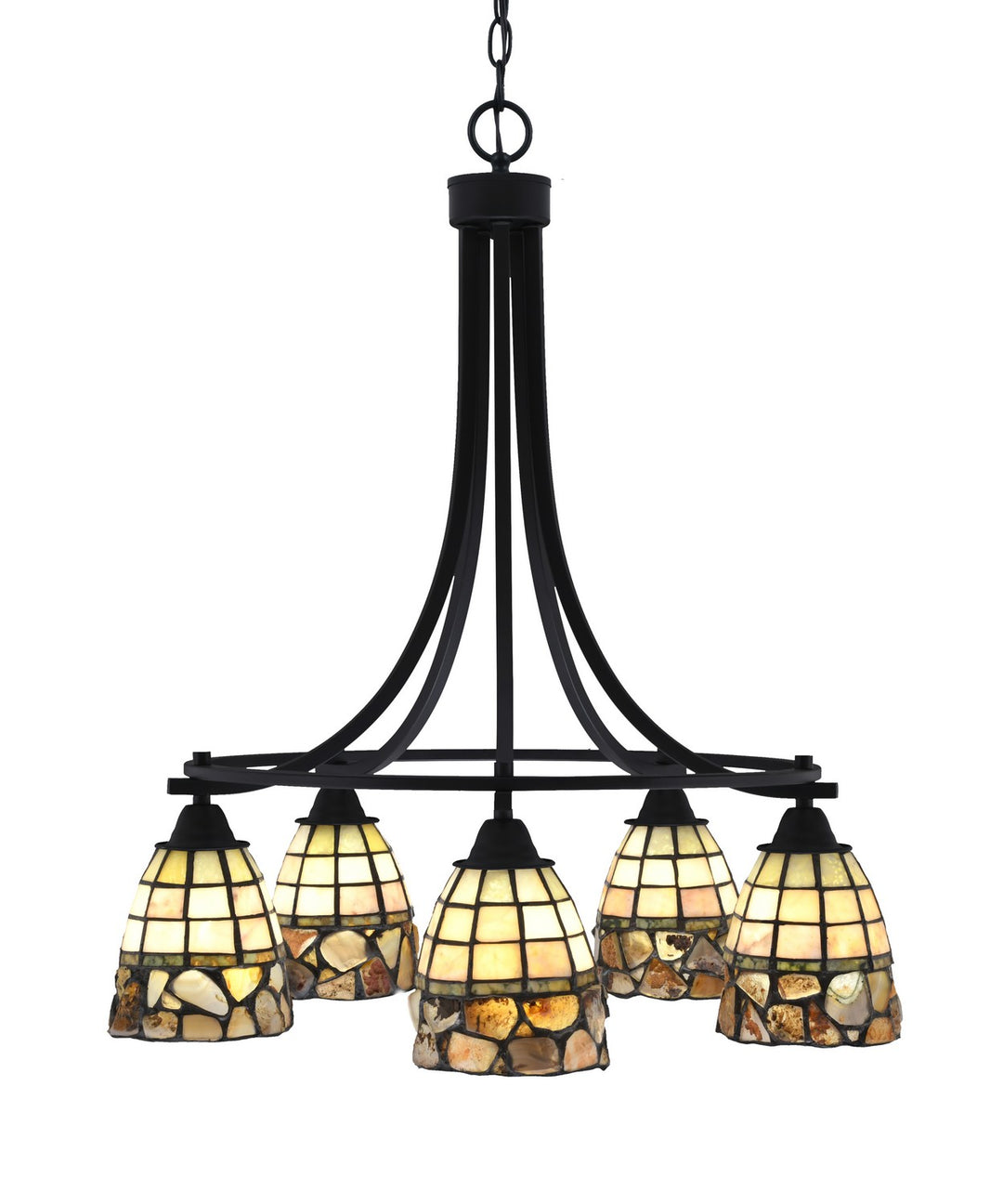 Toltec Paramount 3415-MB-9735 Chandelier Light - Matte Black