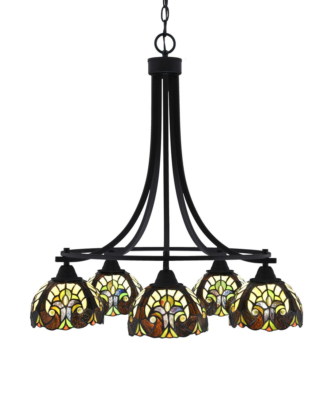 Toltec Paramount 3415-MB-9945 Chandelier Light - Matte Black