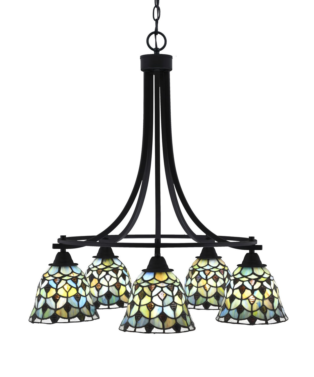 Toltec Paramount 3415-MB-9965 Chandelier Light - Matte Black