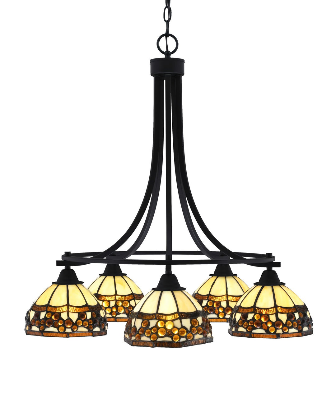 Toltec Paramount 3415-MB-9975 Chandelier Light - Matte Black